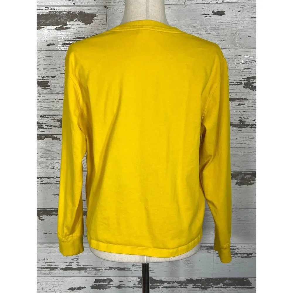 LULULEMON U of M Apparel Wolverines Long Sleeve Tee Yellow Sz 8 #W3GLVS EUC